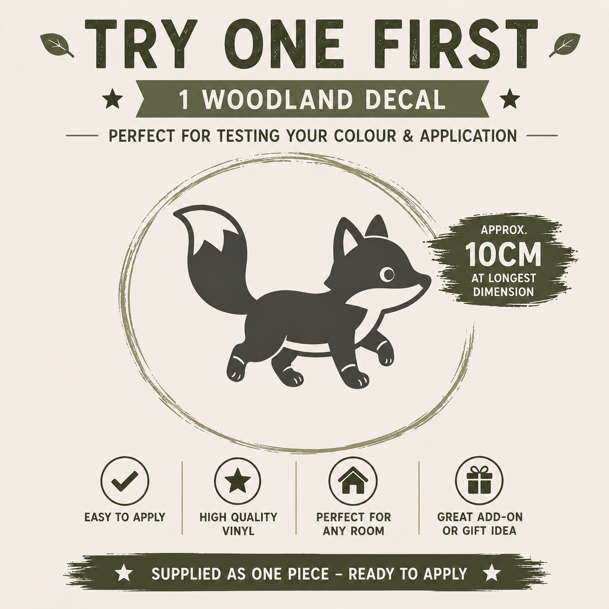 Woodland Animal Wall Decals for Kids Room | Forest Nursery Wall Stickers