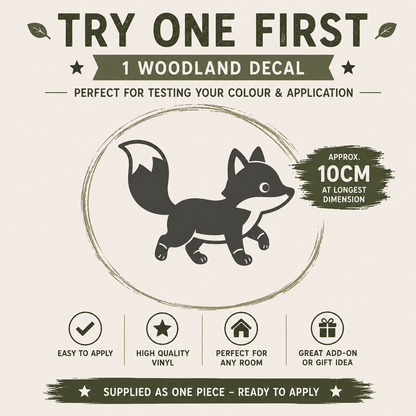 Woodland Animal Wall Decals for Kids Room | Forest Nursery Wall Stickers