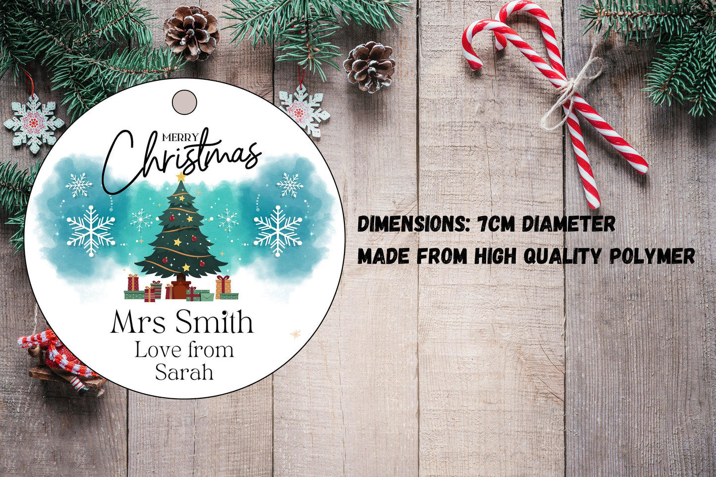 Personalised Christmas Bauble Teacher, Teaching Assistant Nursery Xmas Gift, Christmas Ornament, Xmas Gift