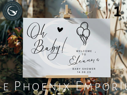 Custom Designed Baby Shower Vinyl Decal- Personalised with your Details - Choose Your Font, Colour and Size