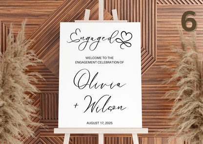 Custom Designed Engagement Vinyl Decal- Personalised with your Details - Choose Your Font, Colour and Size