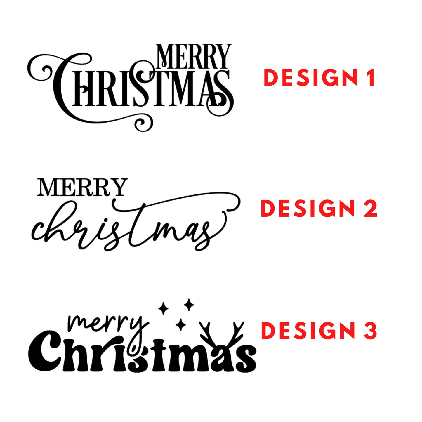 Merry Christmas Front Door Sticker | Vinyl Adhesive Glossy Wall Decal Xmas Decoration
