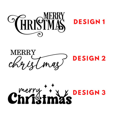 Merry Christmas Front Door Sticker | Vinyl Adhesive Glossy Wall Decal Xmas Decoration