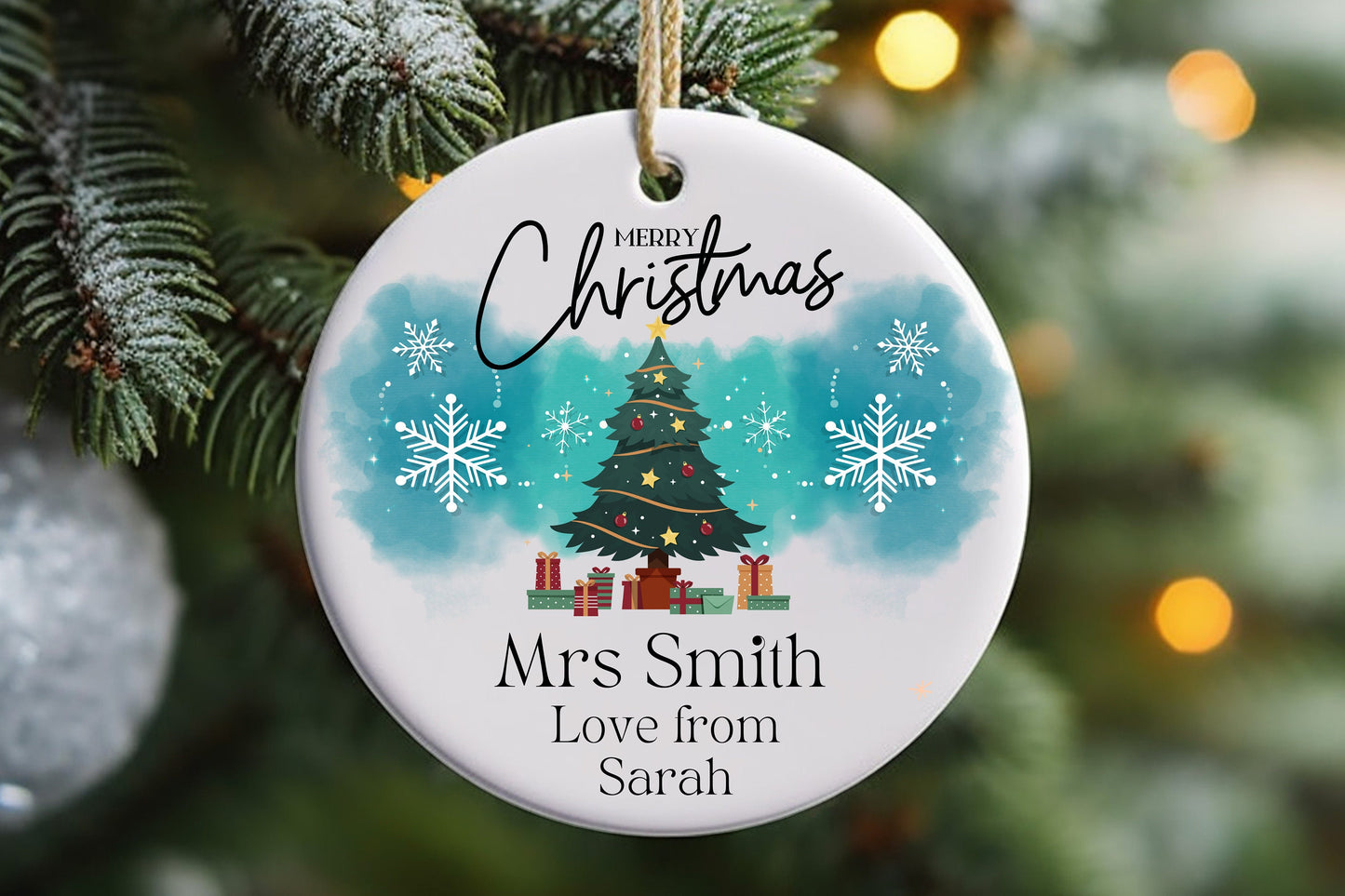 Personalised Christmas Bauble Teacher, Teaching Assistant Nursery Xmas Gift, Christmas Ornament, Xmas Gift