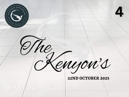 Personalised Wedding Dance Floor Vinyl Decals Custom Wedding Decor Stickers Gift Sign