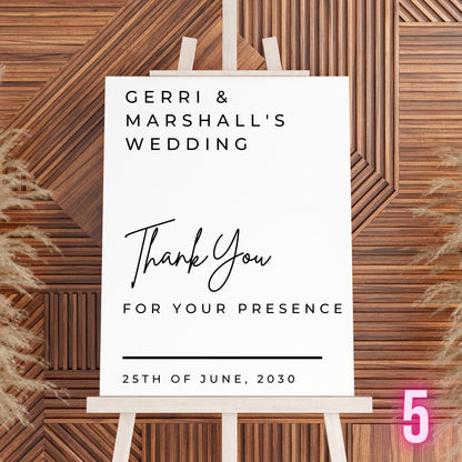 Custom Designed Wedding Vinyl Decal- Personalised with your Details - Choose Your Font, Colour and Size