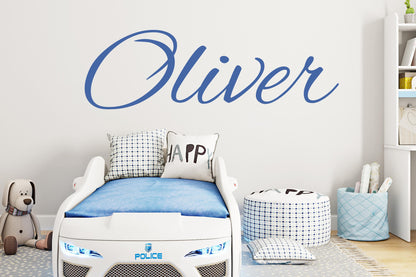 Personalised Script Style Custom Name Wall Sticker Decal Bedroom Kids Bespoke Custom Made Adhesive Vinyl Nursery