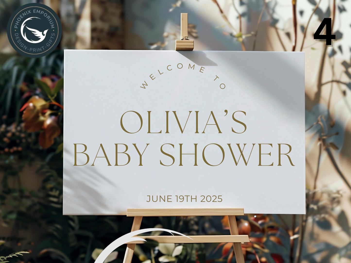 Custom Designed Baby Shower Vinyl Decal- Personalised with your Details - Choose Your Font, Colour and Size