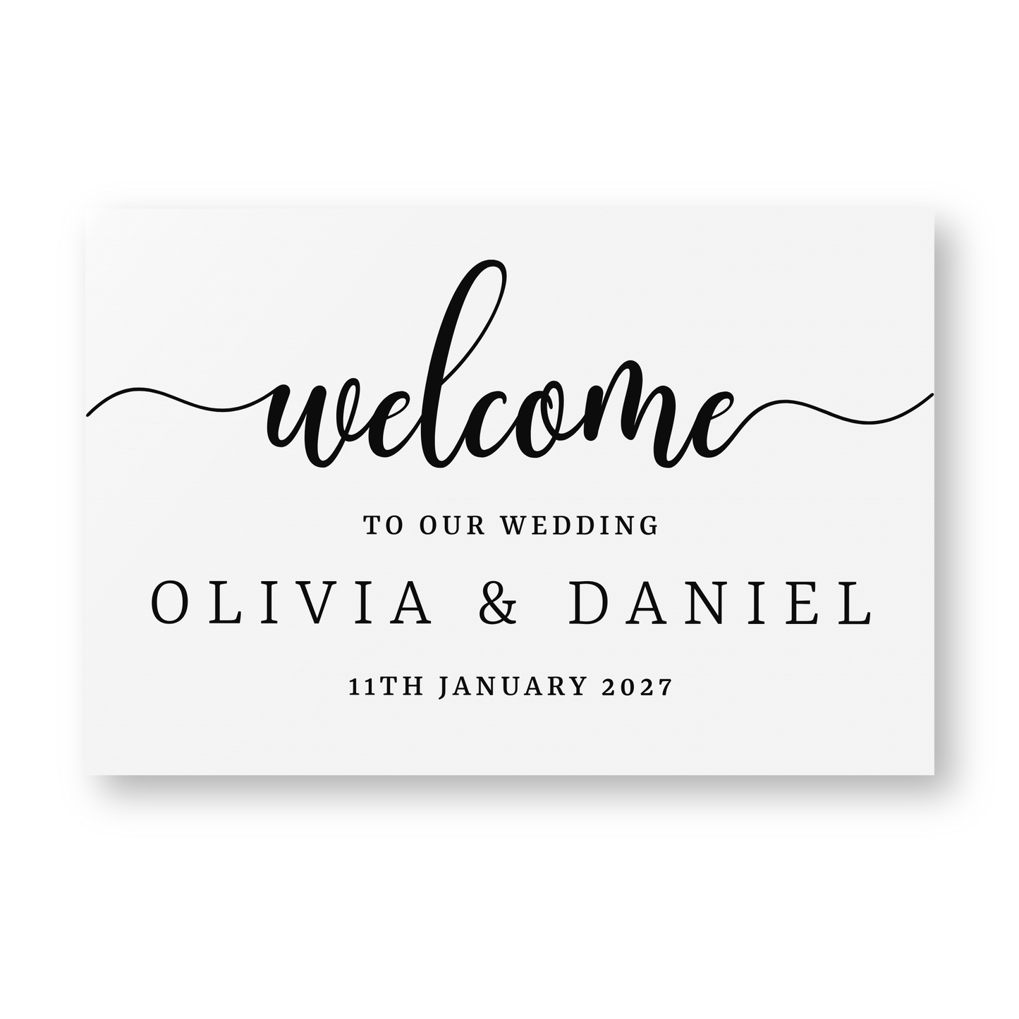 Personalised Wedding Sign Vinyl Decal – Custom Designed with Your Details