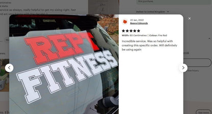 Personalised Car/Van/Camper Vinyl Decal Sticker Customise Text