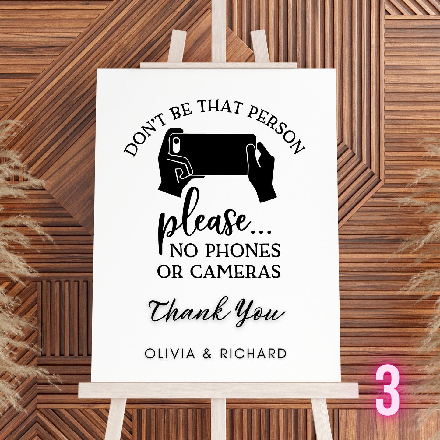 Custom Designed Wedding Unplugged Ceremony Vinyl Decal- Personalised with your Details - Choose Your Font, Colour and Size