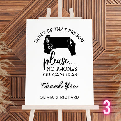 Custom Designed Wedding Unplugged Ceremony Vinyl Decal- Personalised with your Details - Choose Your Font, Colour and Size