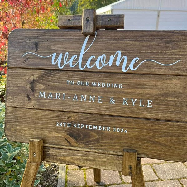 Custom Designed Wedding Vinyl Decal- Personalised with your Details