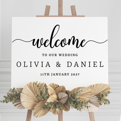 Personalised Wedding Sign Vinyl Decal – Custom Designed with Your Details